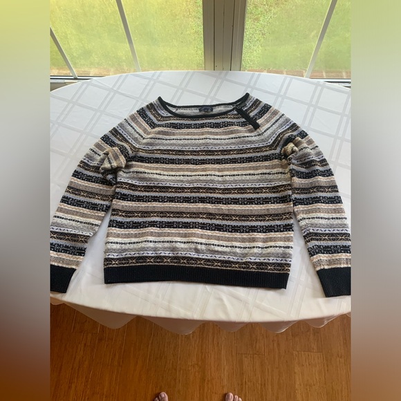 Tommy Hilfiger boat neck sweater. One shoulder with zip, cotton/ polyester - Picture 1 of 5